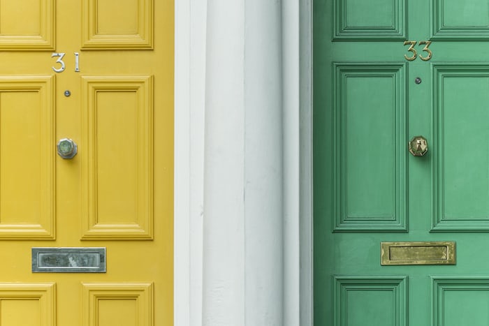doors in different colours