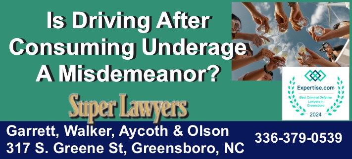 Is driving after consuming under a misdemeanor in north carolina?, is driving after consuming a misdemeanor in nc?
