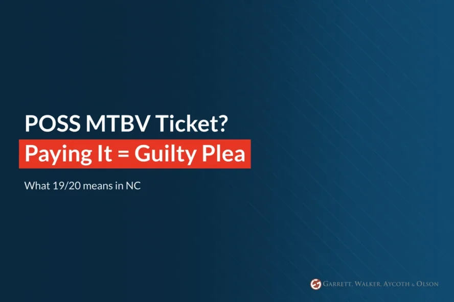 POSS MTBV Under 21 in NC